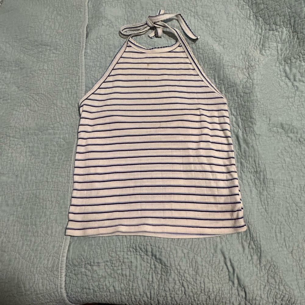 American Eagle Small Striped Halter Top